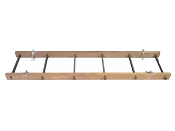 Sur La Table Hanging Pot Rack Ladder Style Wood And Metal Kitchen Orangization