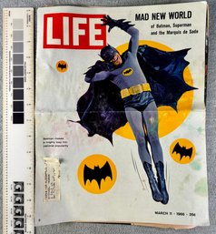 1966 Life Magazine Batman Cover And Article Vintage Original