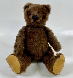 Vintage Steiff Dark Brown Mohair Teddy Bear, 6.5' With 5 Jointed Limbs - Classic Collectible