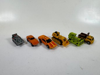 Vintage Micro Toy Vehicle Lot - Mixed Collection With Cars, Trucks & Construction