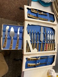 19 Piece Golden Prestige Cutlery Set Stainless Knife Knives