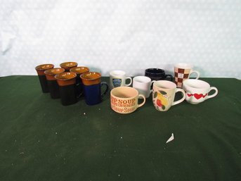 Lot Of 13 Mugs - Includes Full Set And Mixed Extras All Ceramic