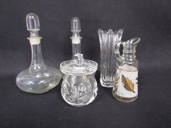 Lot Of Interesting Glassware Vases And Containers