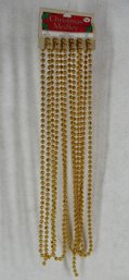 Vintage Bead Garland NICOLE Christmas Medley Gold Tone 8MM String Of Beads