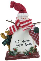 Cold Hards Warm Heart Snowman Christmas Decoration Tabletop