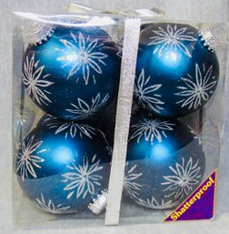 Blue Snowflake Ornaments 8pack - Christmas Tree
