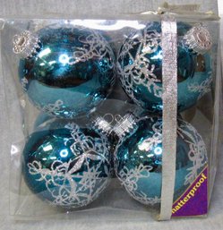 Blue Snowflake Ornaments - 8 Pack