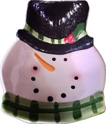 Hand Painted Decorative Frosty The Snowman Bowl