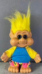 Troll Doll - Big With Yellow Hair And Cool Tie Dye Shorts