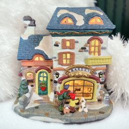 Santa's Workbench Collection Interior View Series Sweet Stuff Bakery Christmas Village House Ceramic Miniature