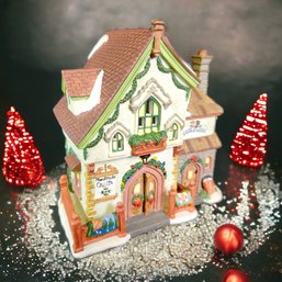 Santa's Workbench Collection Victorian Series Patchworks Quilt Shoppe Christmas Village Ceramic House Mini