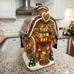 Holiday Christmas Cookie Jar 11 Inch Garden Ridge - Hinterland Gingerbread House - Absolutely Gorgeous