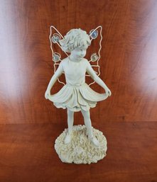 15' Ceramic Faerie Fairy Lawn Garden Ornament Decor Statue Statuette See Photos!