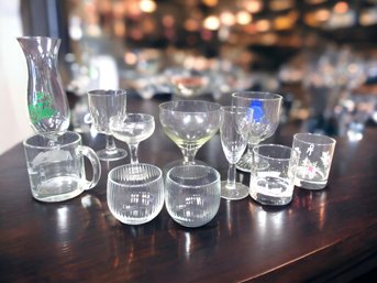 Lot Of Glassware Barware Drinking Glasses