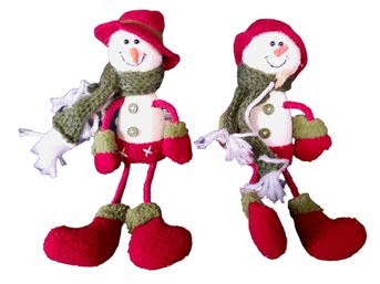 Pair Snowman Doll Napkin Rings