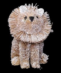 Snowy Lion Decoration Cute Cat Made Of Wood