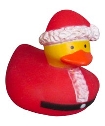 Santa Rubber Ducky Bath Toy Duck With Hat On