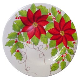 Poinsettia Pier 1 Imports Decorative Plate Holly