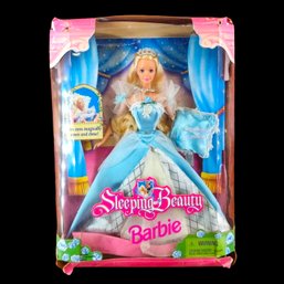 1998 SLEEPING BEAUTY Barbie Doll Mattel Fairytale Princess New In Box