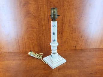 Vintage Antique Davfin Bone China Candlestick Table Lamp 13'x4'x4'