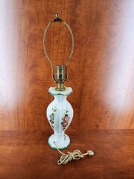 Vintage Antique Porcelain Hand Painted Paulding Floral Flower Table Lamp RARE!