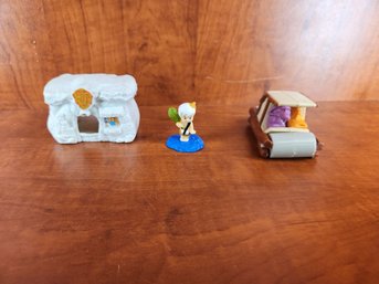Lot Of 3 Vintage Flintstones Toys