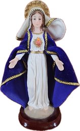 Our Lady Of Sacred Heart Of Mary Priests Chamber Figurine Stature Doll