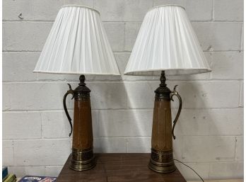Vintage Lamps Set Of Two Table Lamps