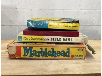 Vintage Board Game & Toy Lot Of 4
