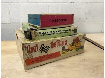 Vintage Board Game & Toy Lot Of 3