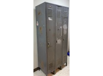 Locker Unit - 3 Lockable Doors, Tall Cabinet Storage Lockers