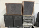 Mixed Giant Lot Of Stereo Electronics Speakers And Amps