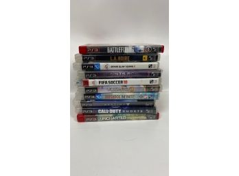 8 PS3 Games - Assorted. Plus 2 Boxes For Games