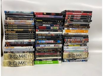 68 Mixed DVDs - TV  Movies - Star Wars, Simpsons, Pirates