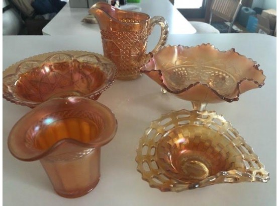 Lot Of Carnival Glass