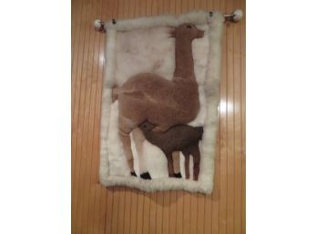 Llama  Sheepskin Wall Art