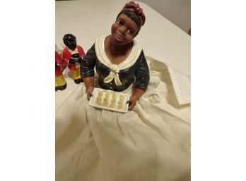 Lot Of 3 Black Americana Dolls  (does Not Include Background Figures)