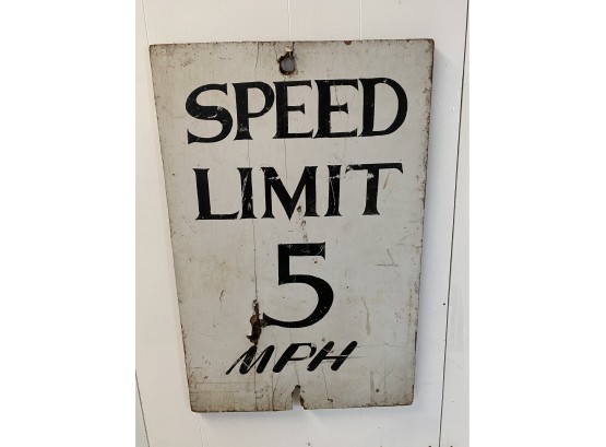 Wooden Speed Limit Sign