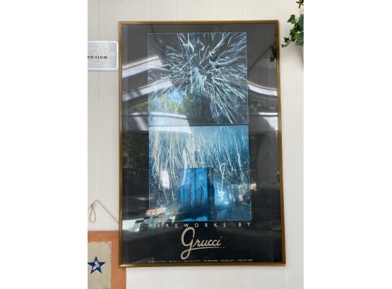 Framed Grucci Fireworks Poster