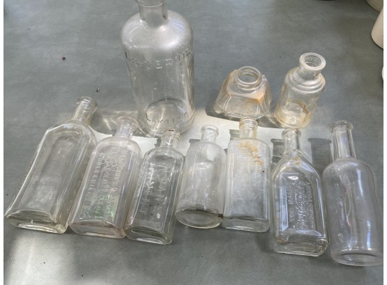 Antique Medicine Bottles Clear