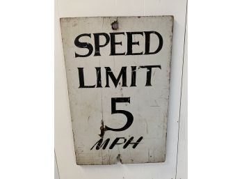 Wooden Speed Limit Sign