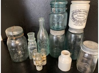 Vintage Mason Jar/bottle Collection