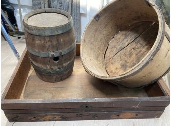 Antique Cask Barrel, Drawer