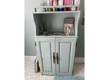 Small Painted Green Cabinet