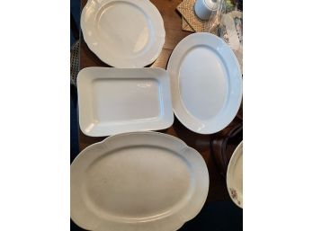 Lot Of 4 White Serving Dishes