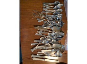 Large Lot Of Plated Flatware