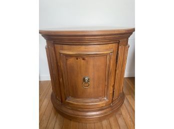 Ethan Allen Tuscany Oval Drum End Table Cabinet Spruce Pine