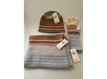 NWT Eribe Fairisle Hat, Scarf, Gloves -Scotland