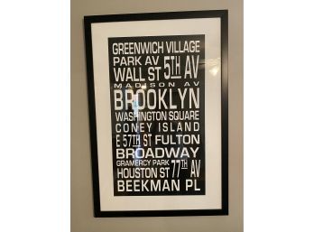 NYC Places Framed Print 26x38