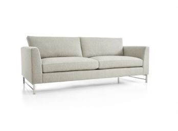 Crate & Barrel Tyson Sofa With Stainless Steel Base